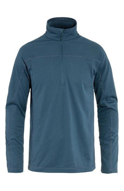 Fjall Raven Abisko Lite Fleece Pullover In Indigo Blue