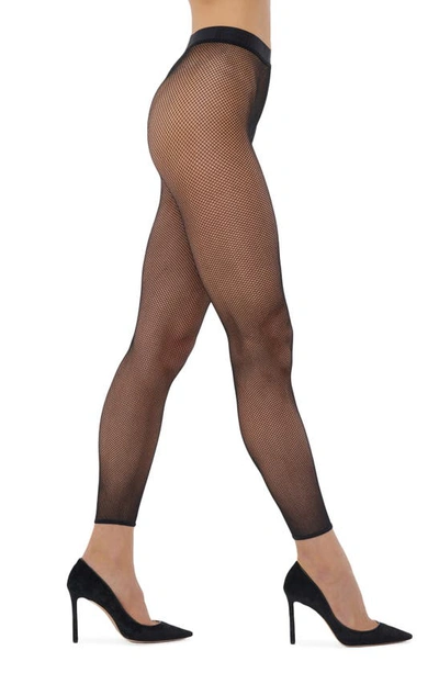 Wolford Twenties Fishnet Footless Tights In Black