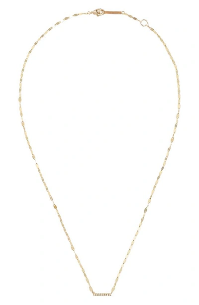 Lana Flawless Mini Bar Diamond Pendant Necklace In Yellow