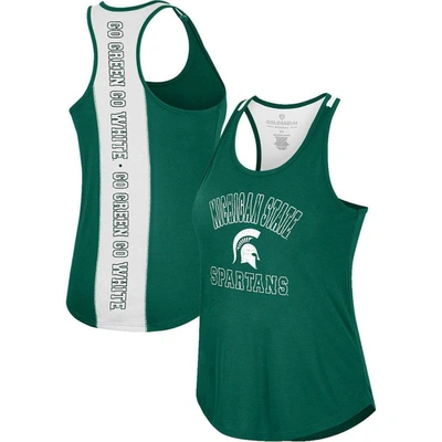 Colosseum Green Michigan State Spartans 10 Days Racerback Scoop Neck Tank Top