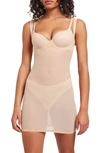 Wolford Tulle Forming Underbust Shaper Dress In Nude