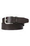 Hugo Boss Boss Janni Leather Belt In Dark Brown