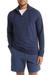 Swannies Vandyke Half Zip Hoodie In Navy