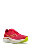 Saucony Endorphin Speed 3 Running Shoe In Red/ Rose