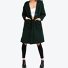 Belle & Bloom Walk This Way Wool Blend Oversized Coat In Dark Green
