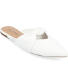 Journee Collection Women's Salinn Knot Detail Slip On Mules In White