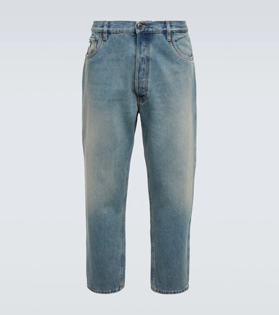 Prada Distressed-effect Straight-leg Jeans In Multi-colored