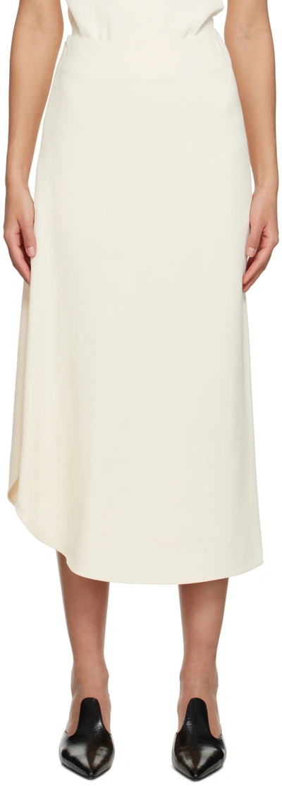 Totême Draped Midi Skirt In Neutral