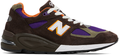 New Balance Brown Made In Usa 990v2 Sneakers