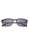 Ted Baker 56mm Square Full Rim Polarized Sunglasses In Black