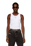Diesel Tank Top With Mini D Logo Patch In White
