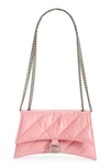 Balenciaga Crush Chained Wallet In Sweet Pink