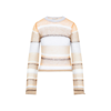 Acne Studios Striped Knit Jumper In Brown,multi