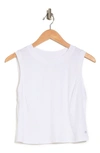 Apana Direction Crop Tank In Arctic White Solid