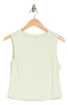 Apana Direction Crop Tank In Green Silver Heather