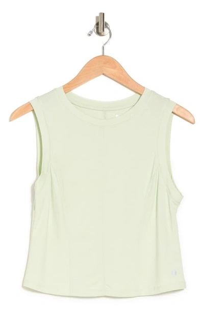 Apana Direction Crop Tank In Green Silver Heather
