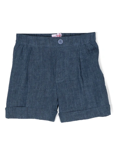 Il Gufo Babies' Boys Blue Linen Shorts