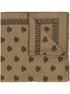 Versace Medusa Grecca Scarf - Brown