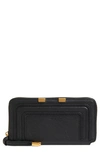 Chloé Marcie Leather Zip Wallet In 001 Black