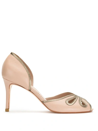 Sarah Chofakian Peep Toe Pumps In Neutrals