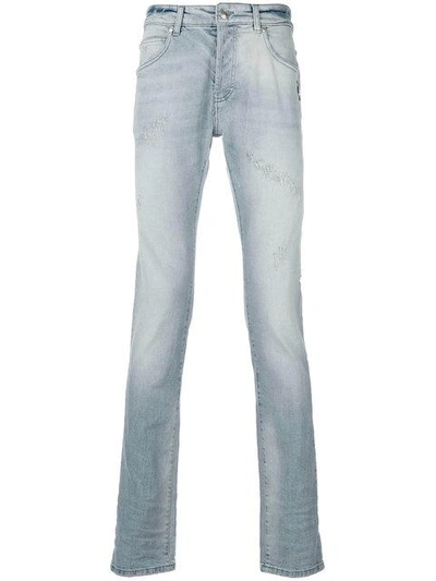Pierre Balmain Faded Skinny Jeans In Blue