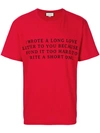 Gucci Love Letter Print T-shirt - Red