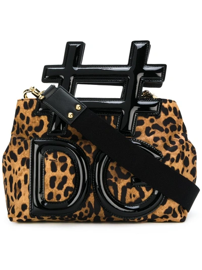 Dolce & Gabbana Insta Leopard Bag In Brown