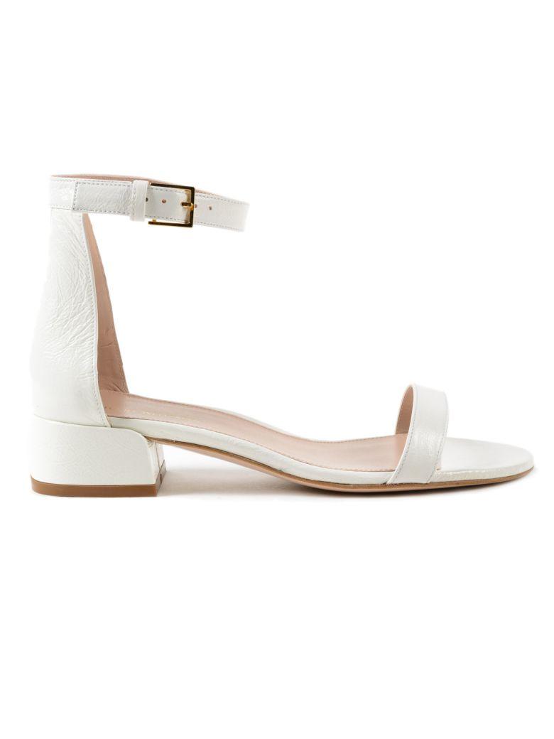 flat white ankle strap sandals