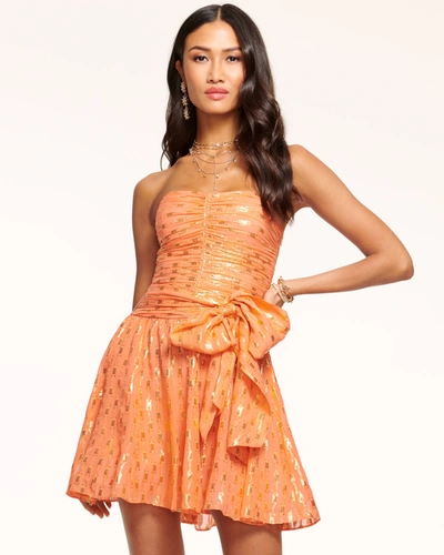 Ramy Brook Noella Strapless Mini Dress In Peach Geo | ModeSens