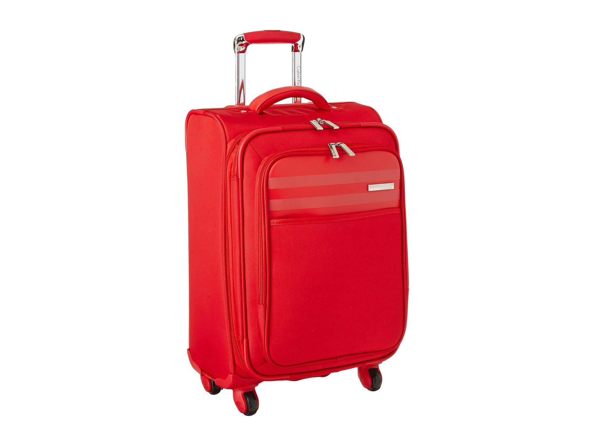 calvin klein red luggage