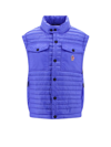 Moncler Ollon Quilted Gilet In Blue