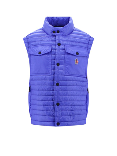 Moncler Ollon Quilted Gilet In Blue