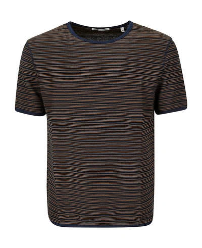 Our Legacy Tanker Striped Jersey T-shirt In Navy