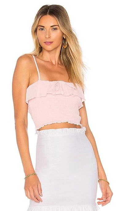 By The Way. Jenna Ruffle Smock Top In Baby Pink