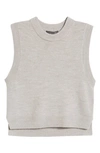 French Connection Millia Ribbed Sweater Vest In Dove Grey