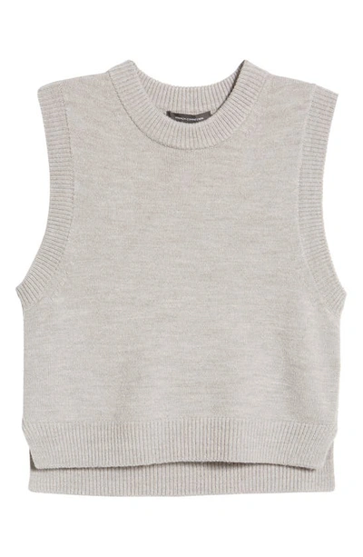 French Connection Millia Ribbed Sweater Vest In Dove Grey
