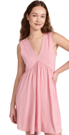 Atm Anthony Thomas Melillo Sleeveless V-neck Pleated Mini Dress In Juneberry