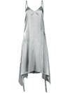 Moohong Embroidered Detail Asymmetrical Dress - Grey