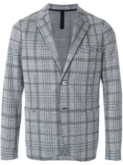 Harris Wharf London Checked Design Jacket In Grey