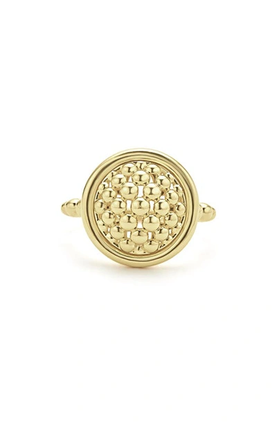 Lagos Meridian 18k Gold Caviar Circle Band Ring