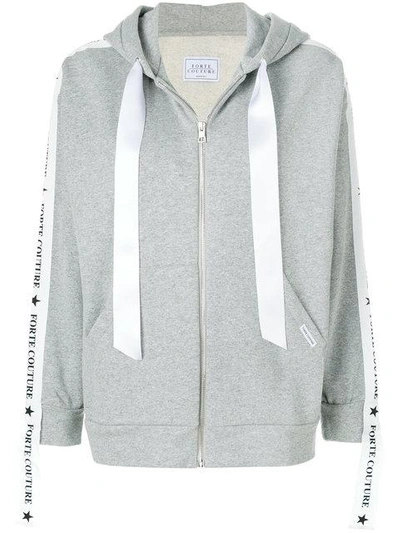 Forte Couture Vivian Hooded Jacket In Grey