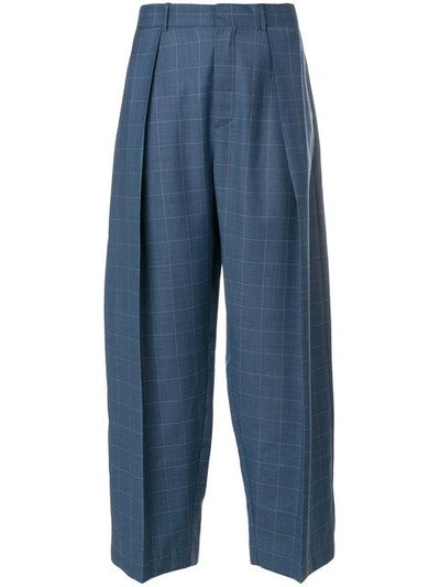 Diesel Black Gold Checked Wide Leg Trousers