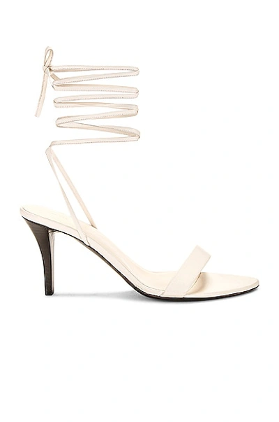 The Row Ankle-tie Leather Gladiator Sandals In Mlk Milk