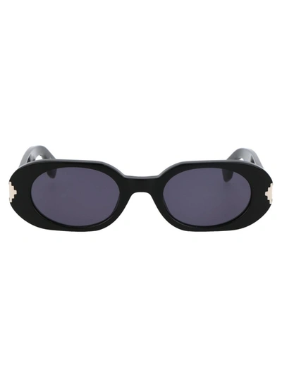 Marcelo Burlon County Of Milan Sunglasses In 1007 Black Dark Grey