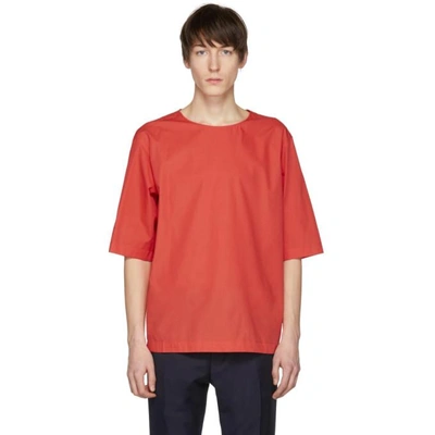 Lemaire Red Poplin T-shirt