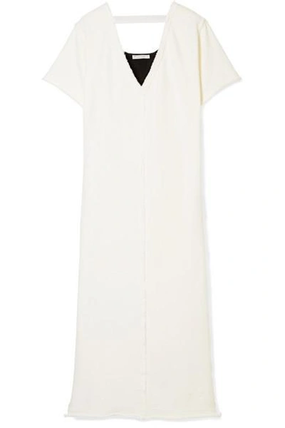 Jw Anderson Cutout Textured Stretch-cotton Midi Dress In White