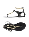 Ancient Greek Sandals Toe Strap Sandals In Black