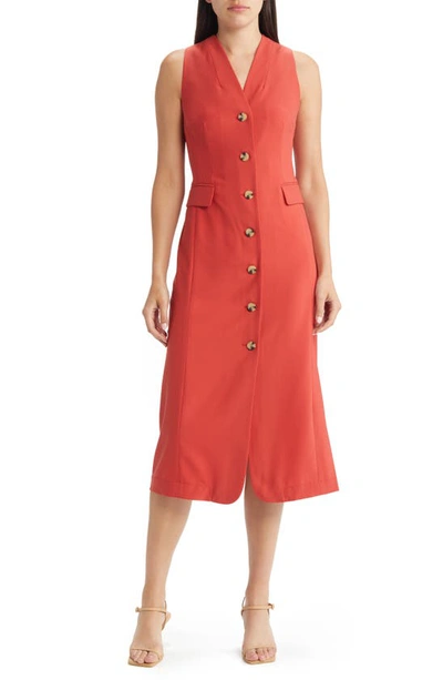M.m.lafleur The Cassandra Dress - Origamitech In Blood Orange