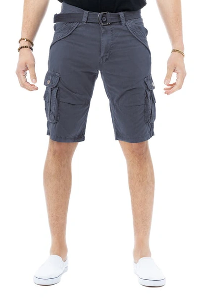 X-ray Belted Bermuda Cargo Shorts In Steel