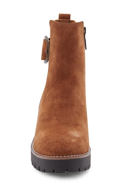 Blondo Dahlia Waterproof Bootie In Cognac Suede